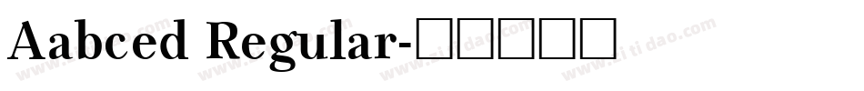 Aabced Regular字体转换